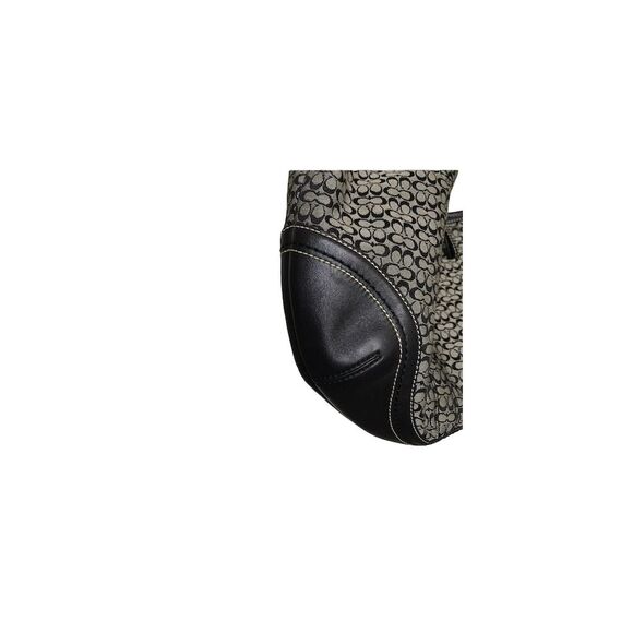 Vintage Coach Women's Shoulder Bag Black Gray Monogram Purse - Picture 8 of 8